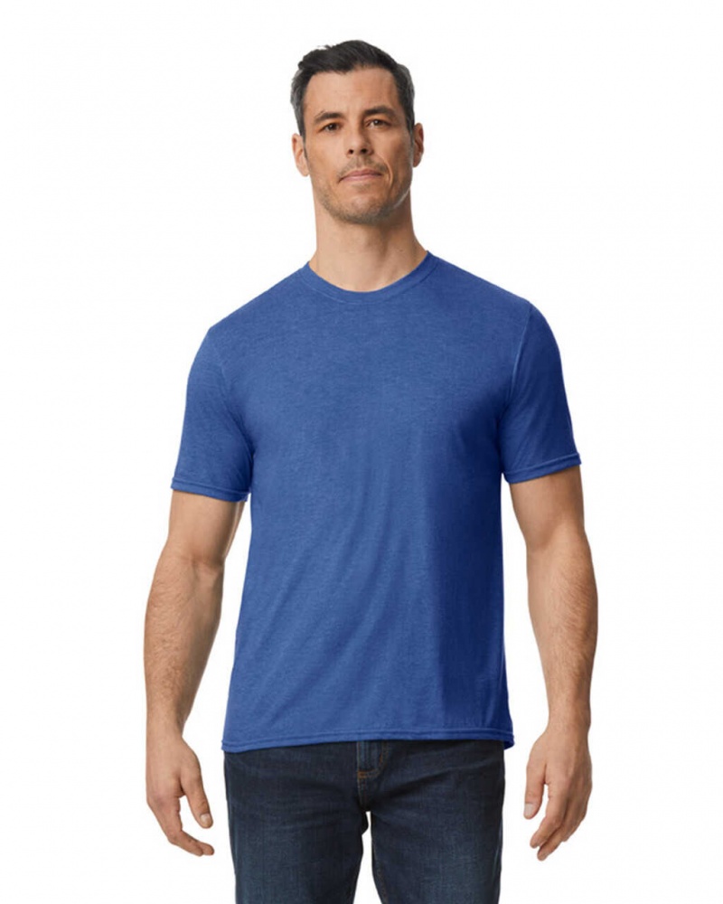 Heather Blue Gildan 6750 Tri-Blend Men\'s T-Shirts | WVEM97430