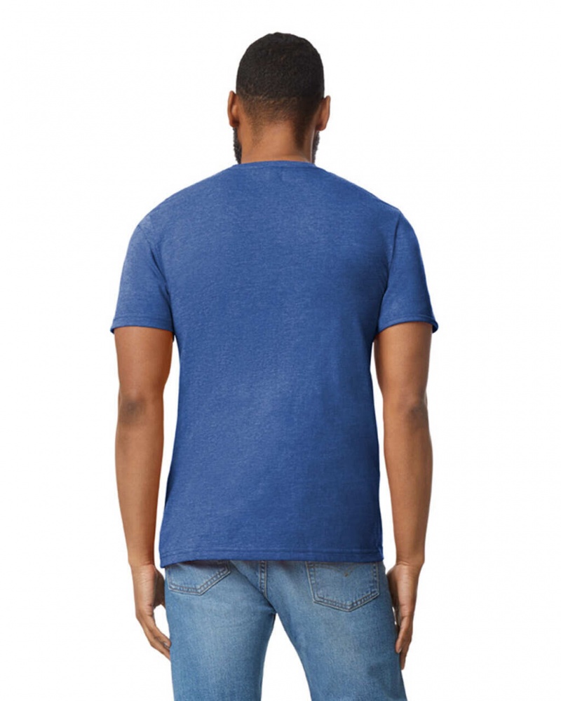 Heather Blue Gildan 980 Men's T-Shirts | GJRV60582