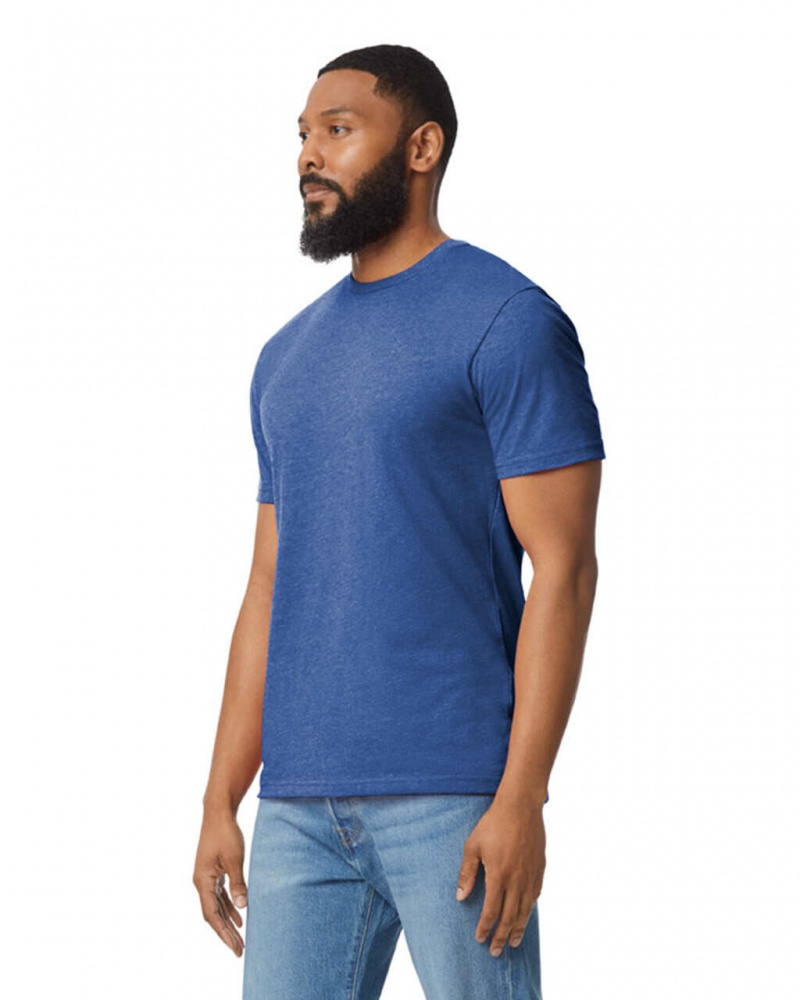 Heather Blue Gildan 980 Men's T-Shirts | GJRV60582