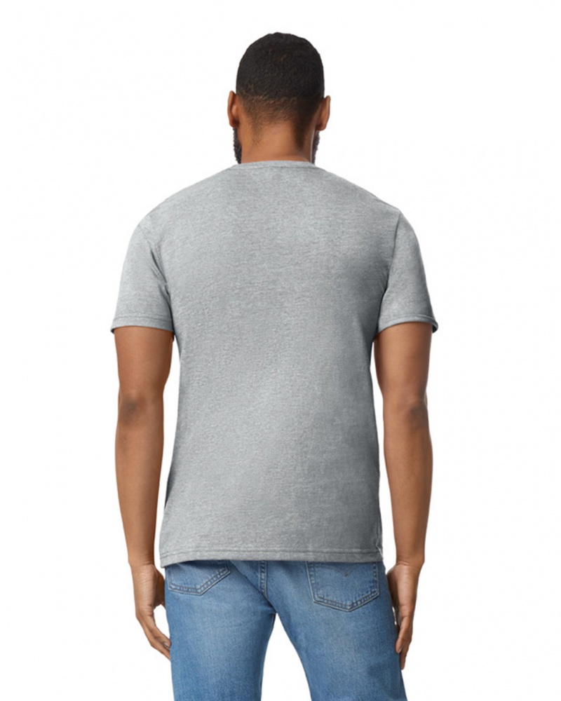 Heather Grey Gildan 980 Men's T-Shirts | RVSX12680