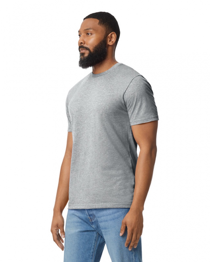 Heather Grey Gildan 980 Men's T-Shirts | RVSX12680