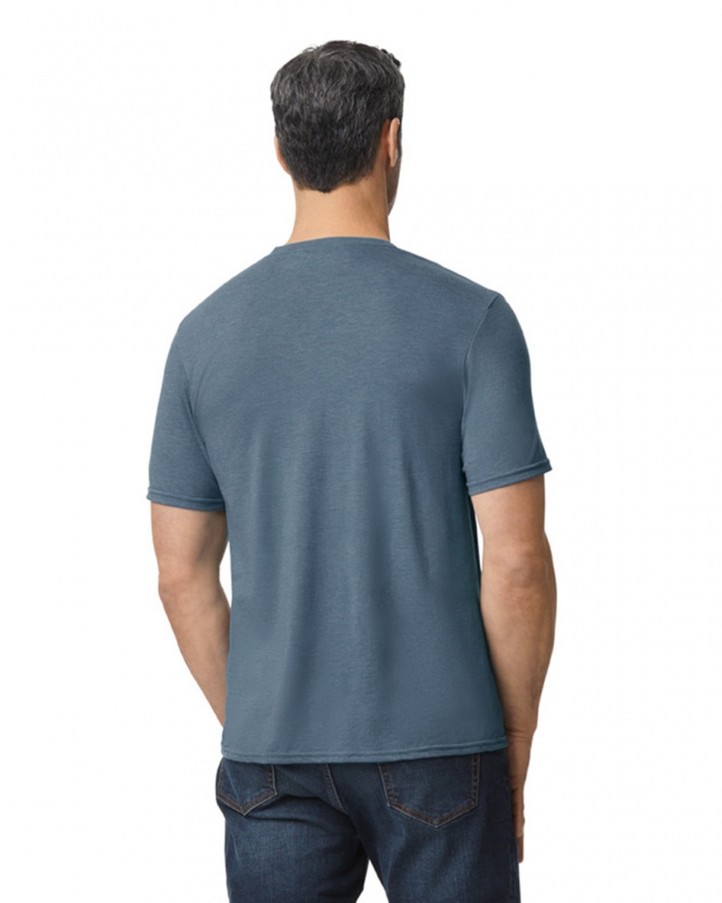 Heather Navy Gildan 6750 Tri-Blend Men's T-Shirts | KSHX75014