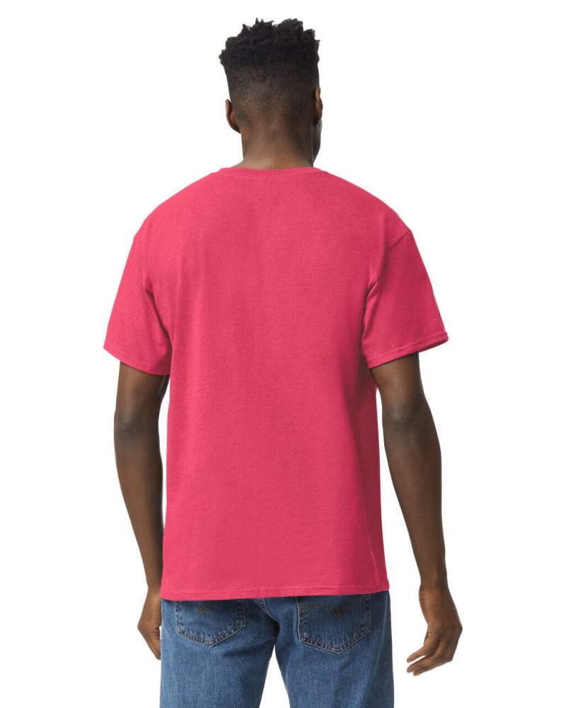 Heather Red Gildan 5000 Men's T-Shirts | HBVI27145