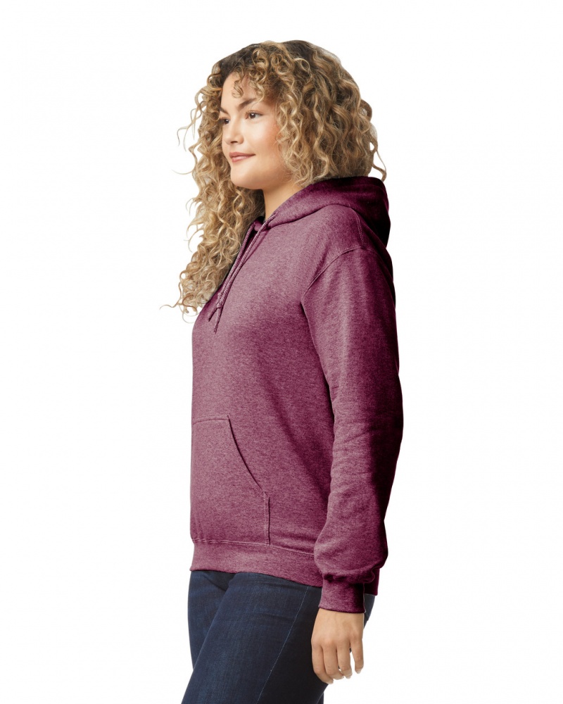 Heather Sport Dark Maroon Gildan 18500 Hoodie Women's Hoodie | LTBH57439