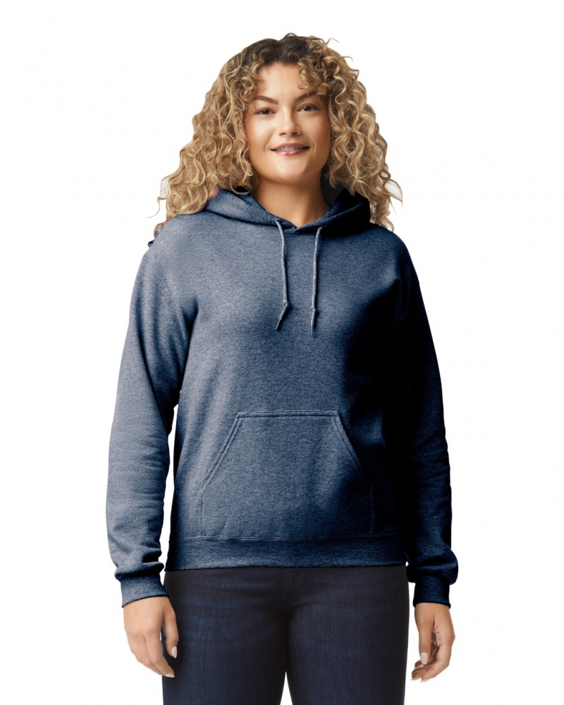 Heather Sport Dark Navy Gildan 18500 Hoodie Women\'s Hoodie | FHZR24975