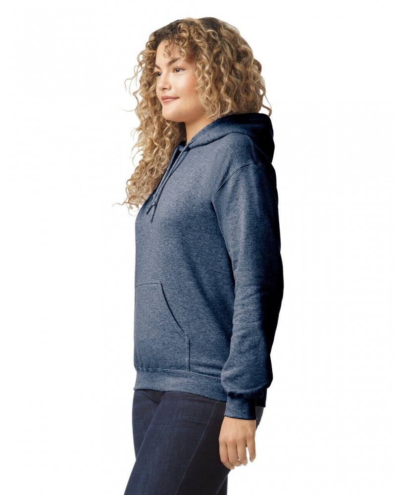 Heather Sport Dark Navy Gildan 18500 Hoodie Women's Sweatshirt | PSTL12680