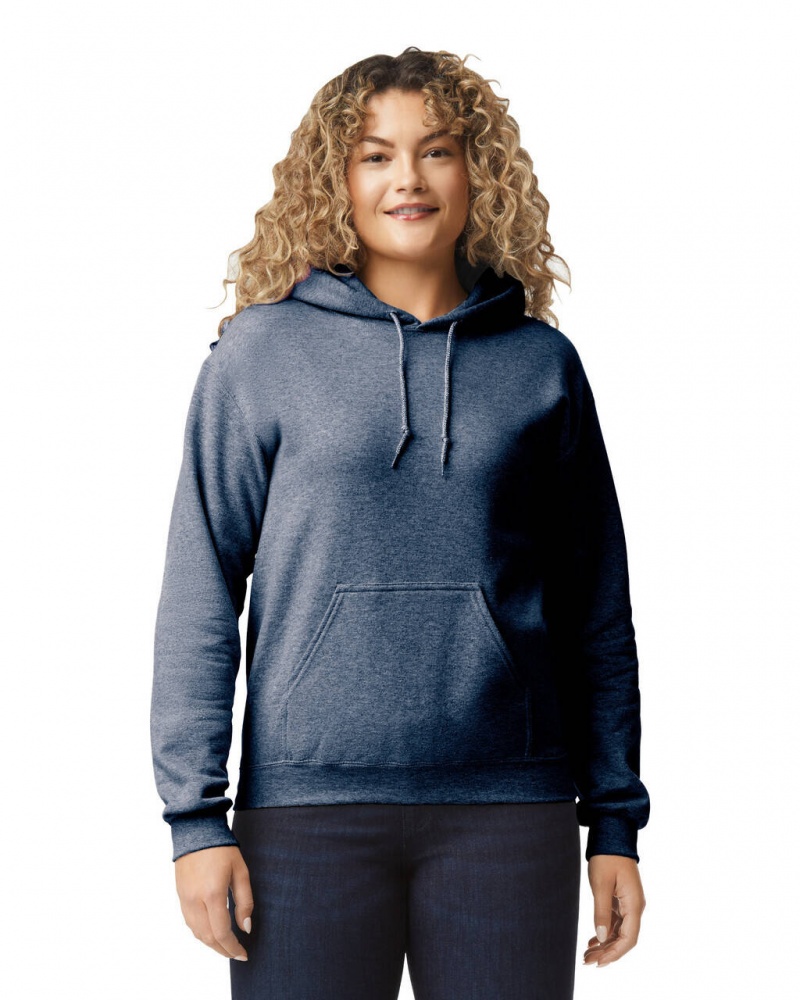 Heather Sport Dark Navy Gildan 18500 Hoodie Women\'s Sweatshirt | PSTL12680