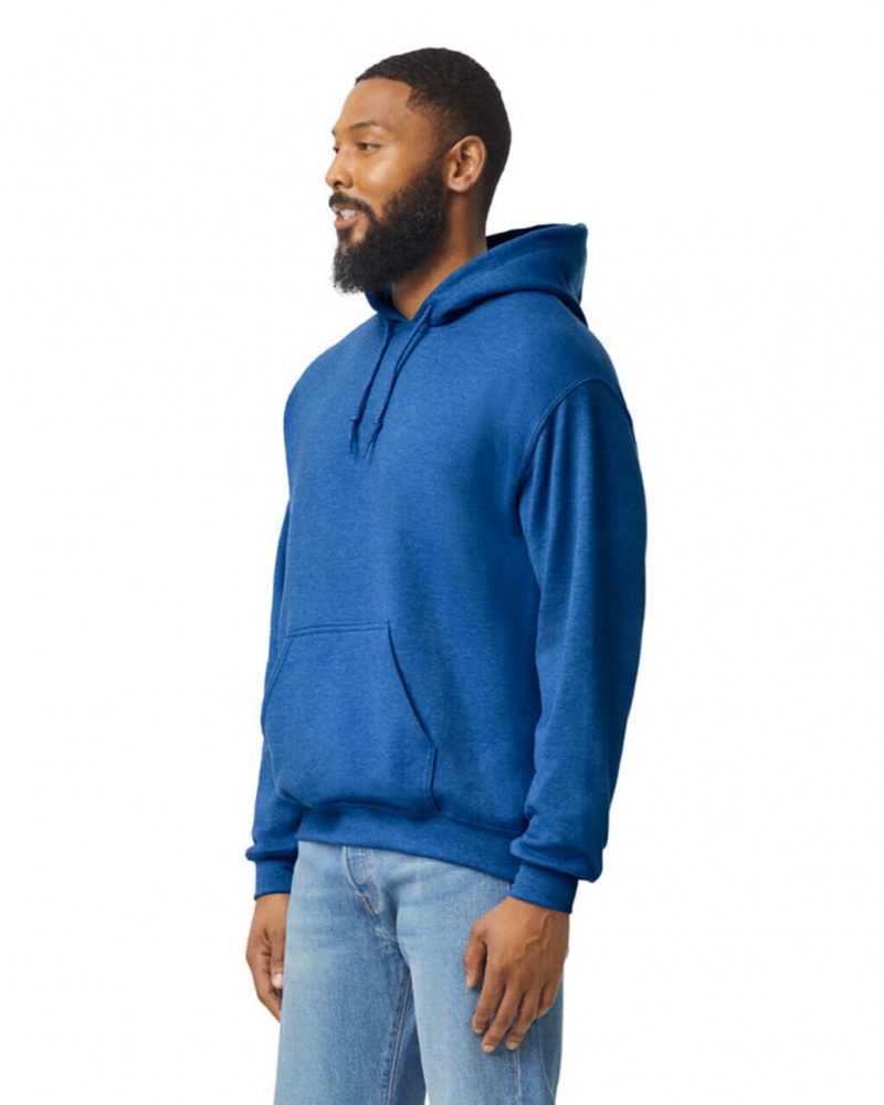 Heather Sport Royal Gildan 18500 Hoodie Men's Sweatshirt | AXIU54638