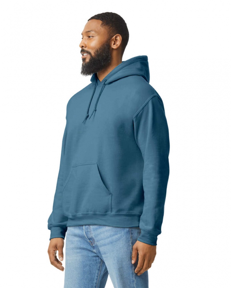 Indigo Blue Gildan 18500 Hoodie Men's Sweatshirt | TMBV74591