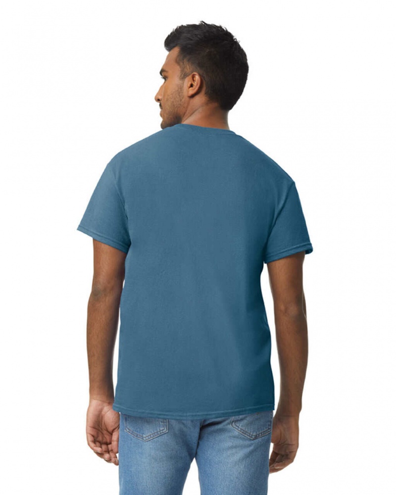 Indigo Blue Gildan 5000 Men's T-Shirts | TJRZ31485