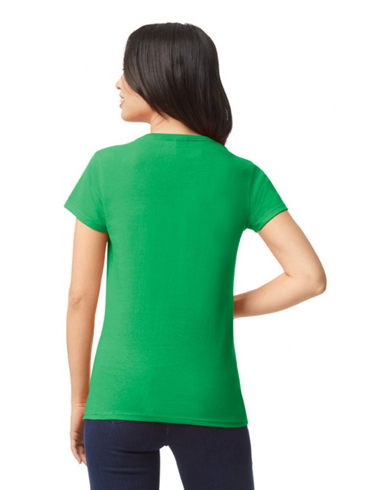 Irish Green Gildan 5000L Women's T-Shirts | RQDC56239