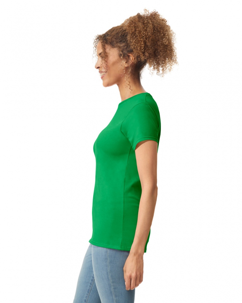 Irish Green Gildan 64000L Women's T-Shirts | DIQW61390