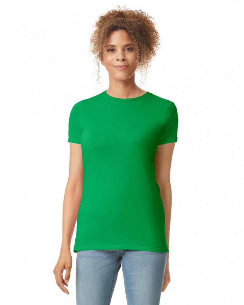 Irish Green Gildan 64000L Women\'s T-Shirts | DIQW61390