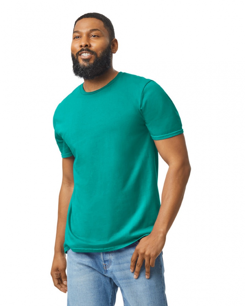 Jade Dome Gildan 64000 Men\'s T-Shirts | CKVG57369