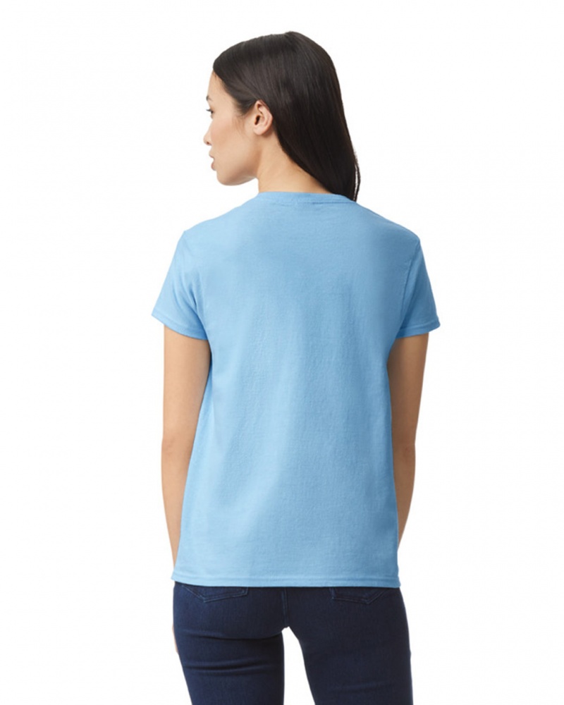 Light Blue Gildan 2000L Women's T-Shirts | QFGH86375