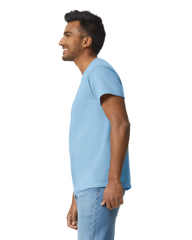 Light Blue Gildan 2000 Men's T-Shirts | HIAQ70153