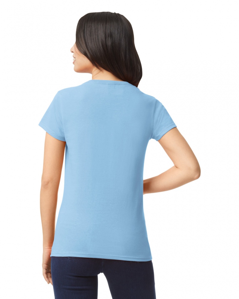 Light Blue Gildan 5000L Women's T-Shirts | CRPF29053