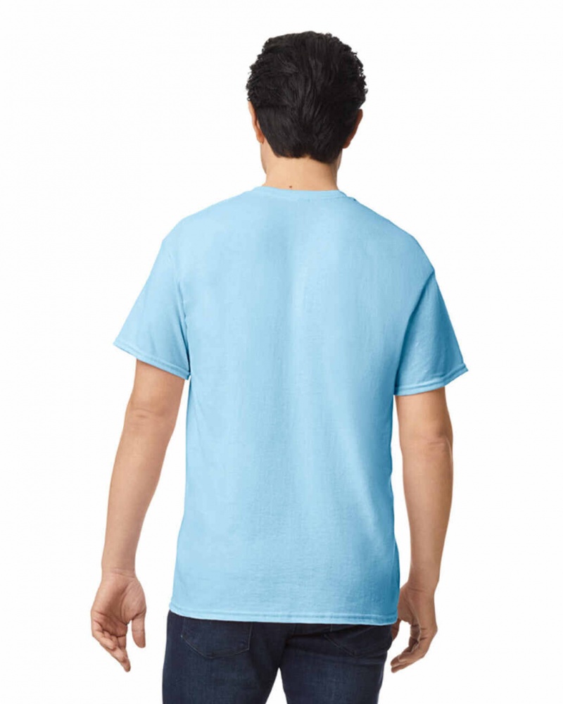 Light Blue Gildan 8000 Men's T-Shirts | VGEY26943