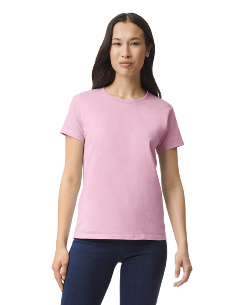 Light Pink Gildan 2000L Women\'s T-Shirts | TOEC38014