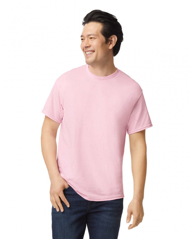 Light Pink Gildan 8000 Men\'s T-Shirts | DFUL54386