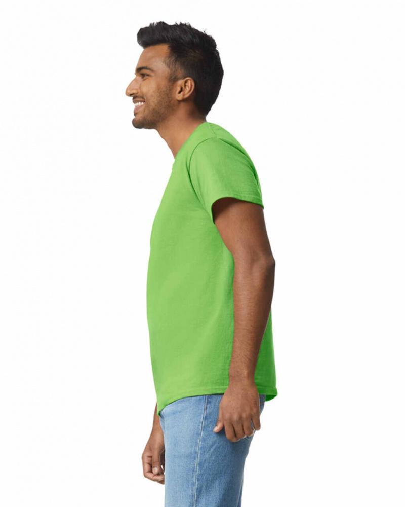 Lime Gildan 2000 Men's T-Shirts | XCKE37085