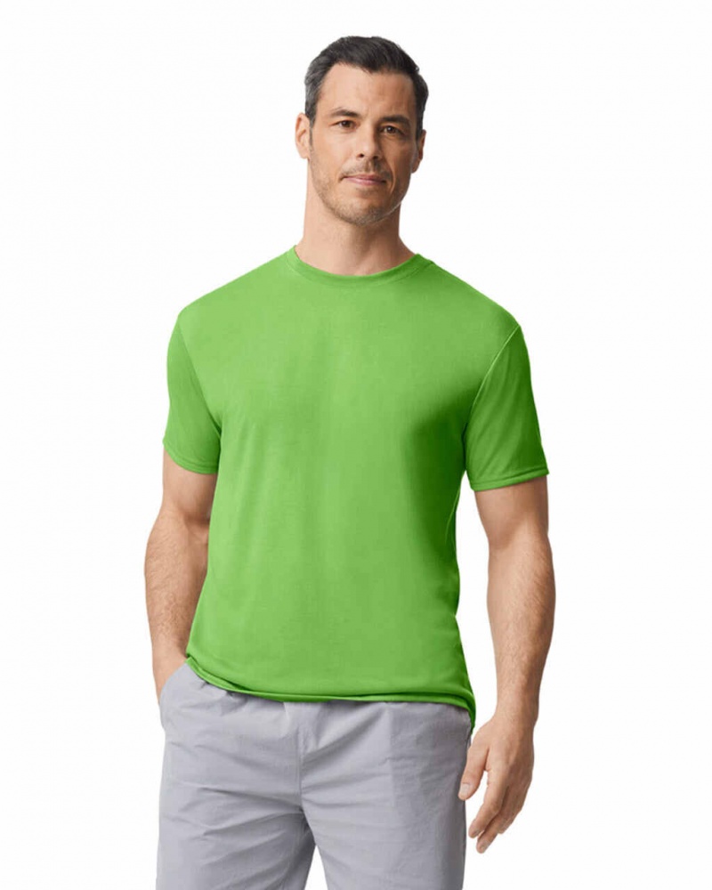 Lime Gildan 42000 Men\'s T-Shirts | MZHJ54017