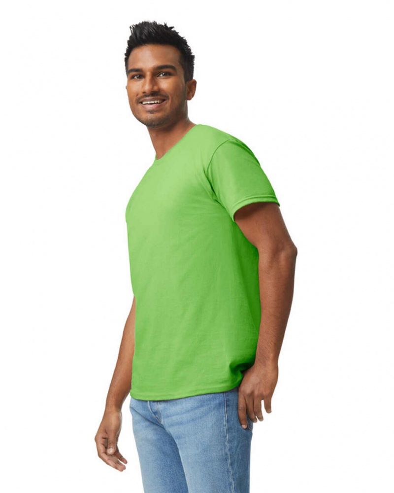 Lime Gildan 5000 Men's T-Shirts | HVDE62971