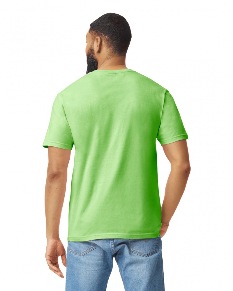 Lime Gildan 64000 Men's T-Shirts | BHRE01293