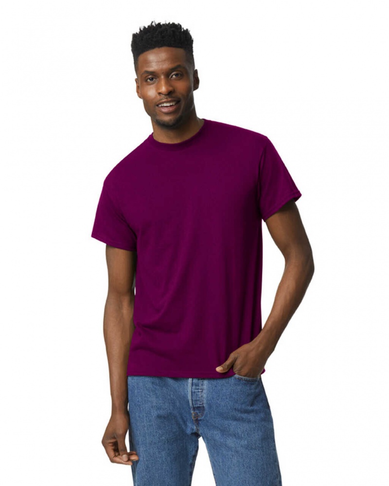 Maroon Gildan 8000 Men\'s T-Shirts | ATHZ65907