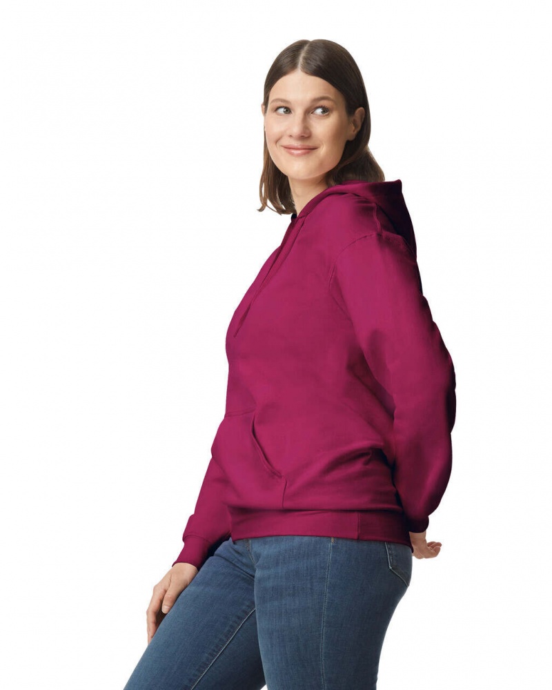 Maroon Gildan SF500 Midweight Fleece Women's Hoodie | RCVN50318