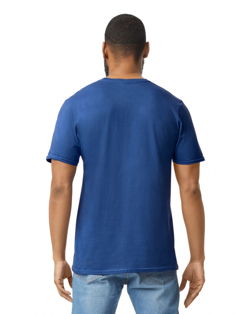 Metro Blue Gildan 64000 Men's T-Shirts | PXCK59246