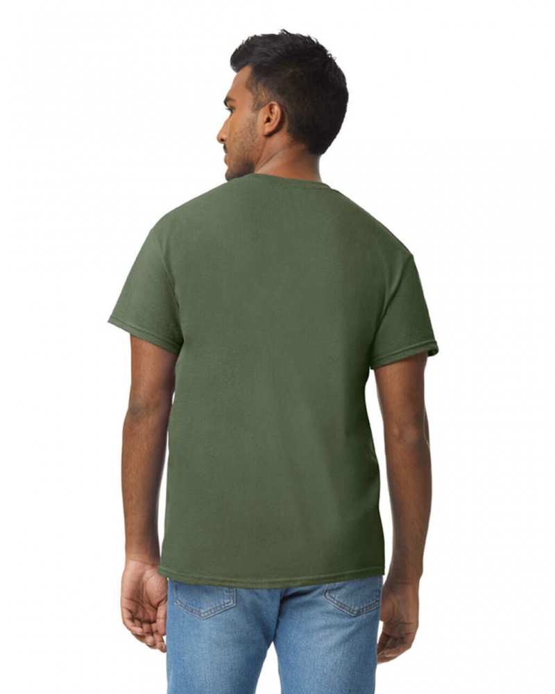 Military Green Gildan 5000 Men's T-Shirts | TQDS20745