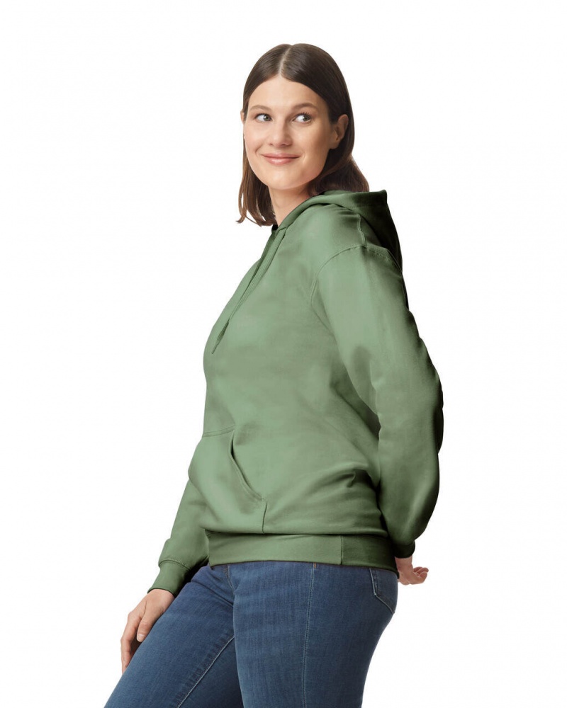 Military Green Gildan SF500 Midweight Fleece Women's Hoodie | HWQJ74281