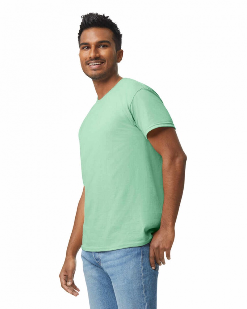 Mint Green Gildan 5000 Men's T-Shirts | FIWD08427