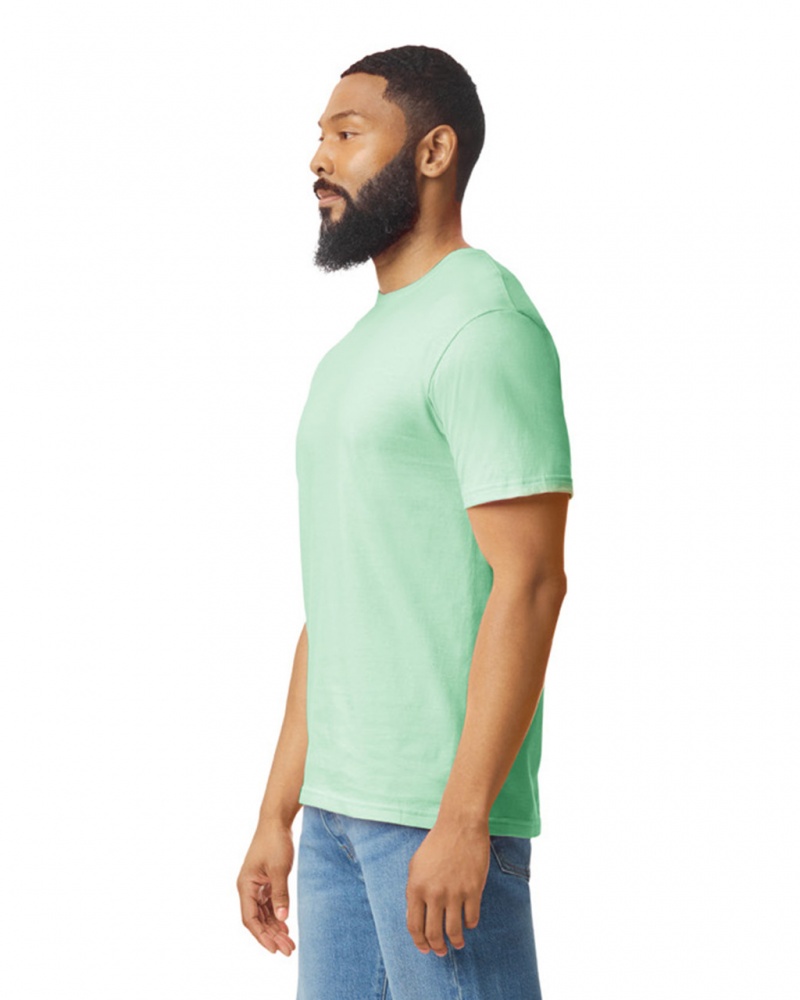 Mint Green Gildan 64000 Men's T-Shirts | JGLI35091