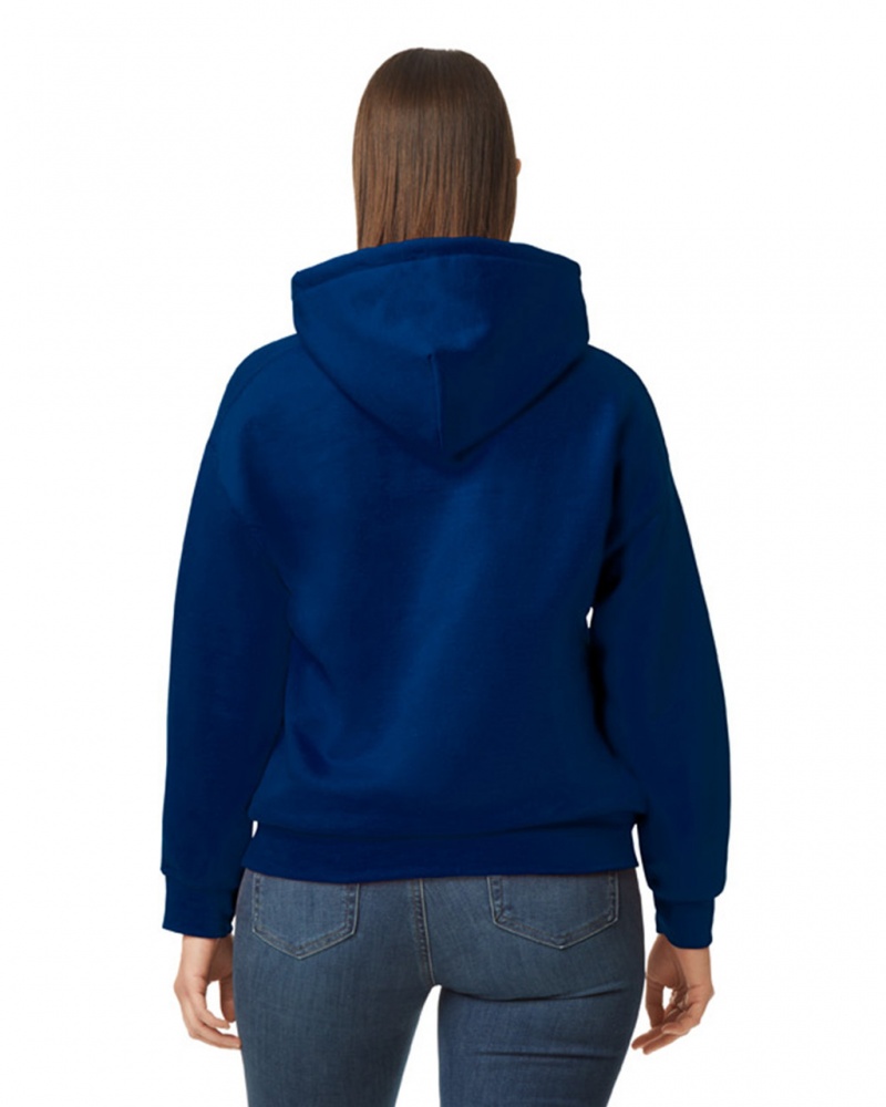 Navy Gildan 12500 Hoodie Women's Hoodie | BKLU96841