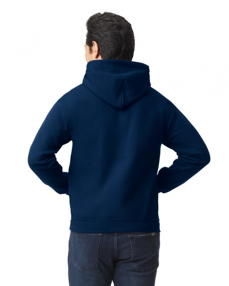 Navy Gildan 18500 Hoodie Men's Hoodie | IKQL96152