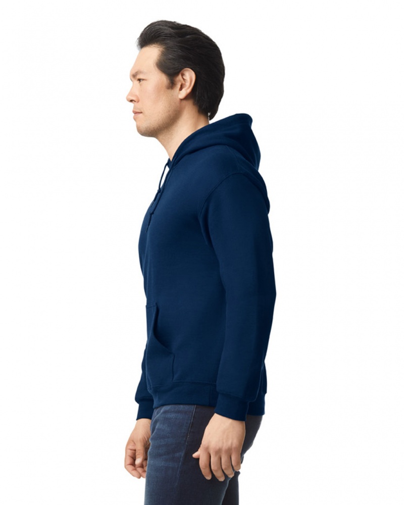 Navy Gildan 18500 Hoodie Men's Hoodie | IKQL96152