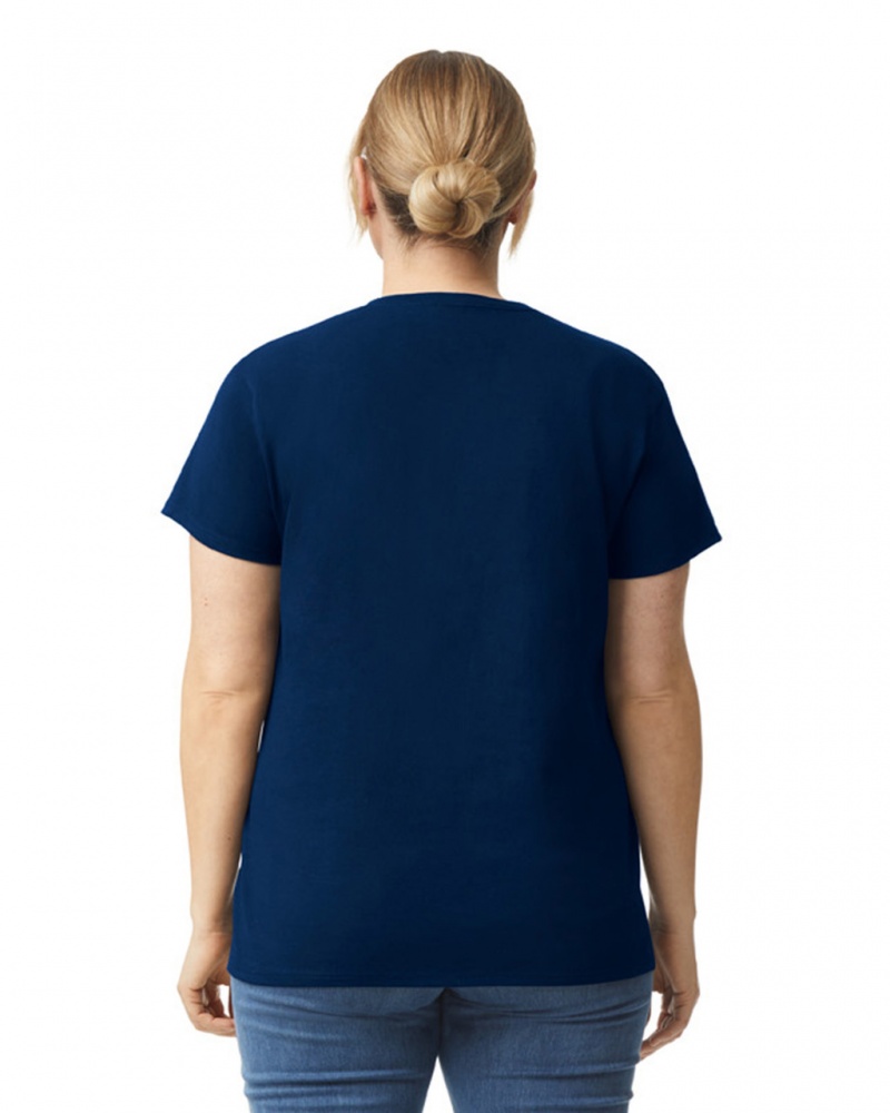 Navy Gildan 2000L Women's T-Shirts | DOEV78903