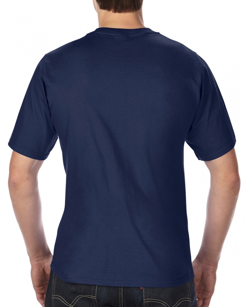 Navy Gildan 2000T Tall Men's T-Shirts | EOZV70934