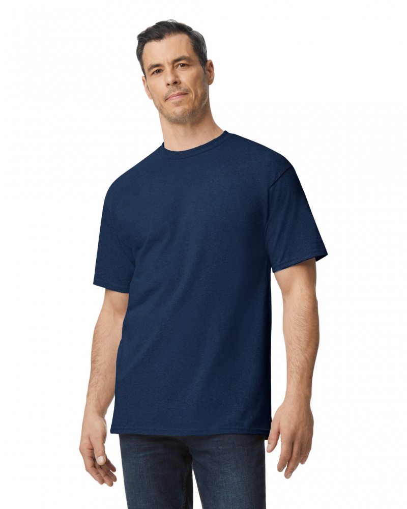 Navy Gildan 2000T Tall Men's T-Shirts | EOZV70934