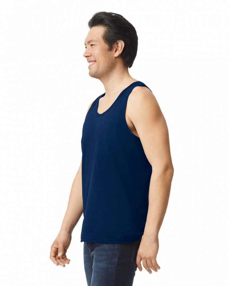 Navy Gildan 2200 Men's Tanks | NQFJ07416