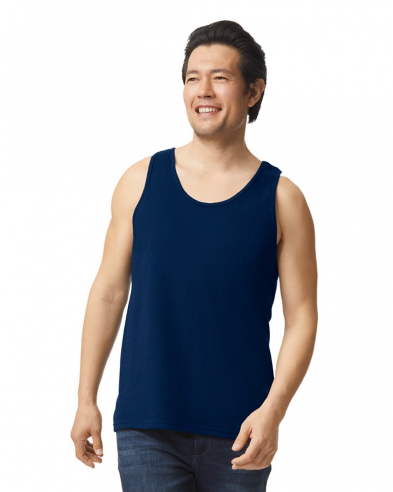 Navy Gildan 2200 Men\'s Tanks | NQFJ07416