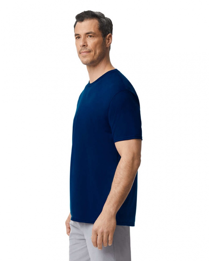 Navy Gildan 42000 Men's T-Shirts | TMJR94081