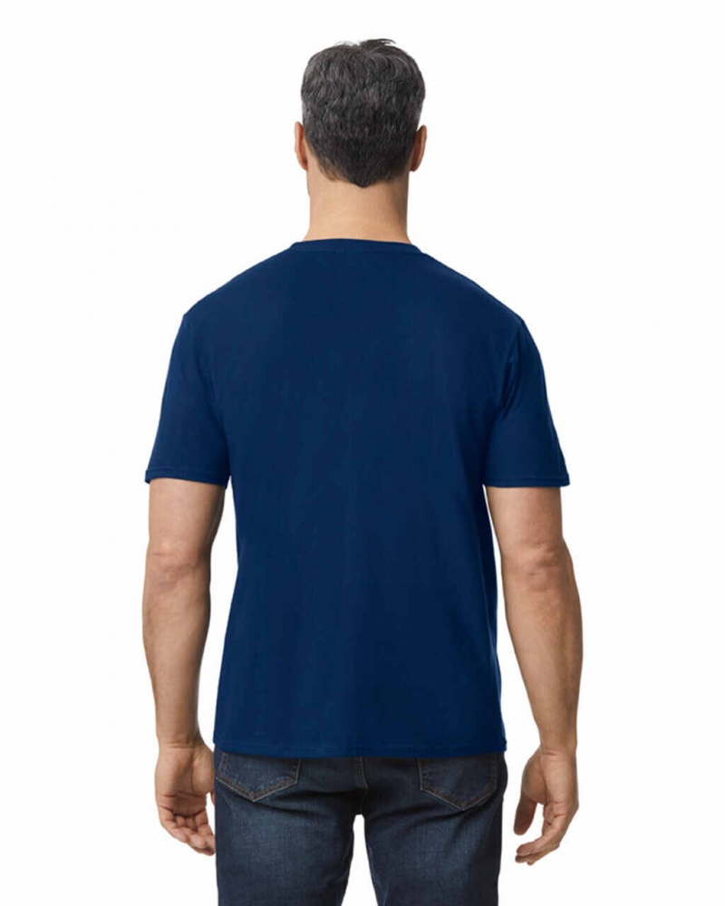 Navy Gildan 980 Men's T-Shirts | CSGF31645