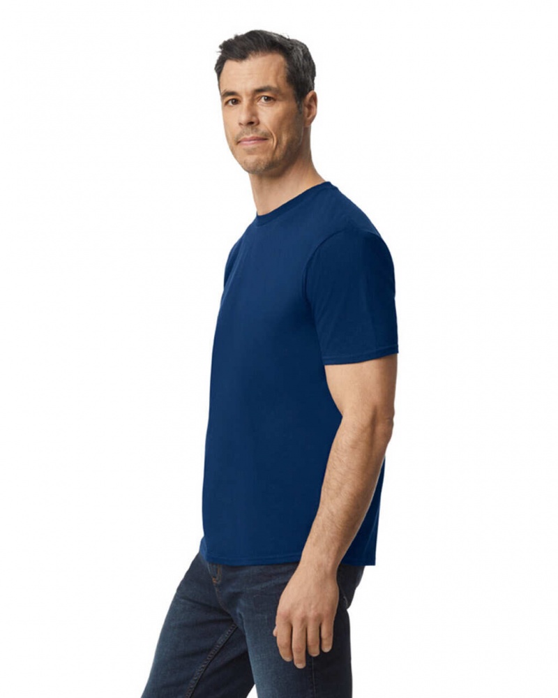 Navy Gildan 980 Men's T-Shirts | CSGF31645