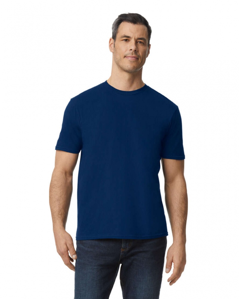 Navy Gildan 980 Men's T-Shirts | CSGF31645