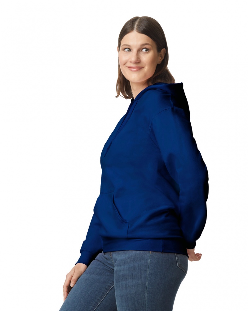 Navy Gildan SF500 Midweight Fleece Women's Hoodie | AJVS57192