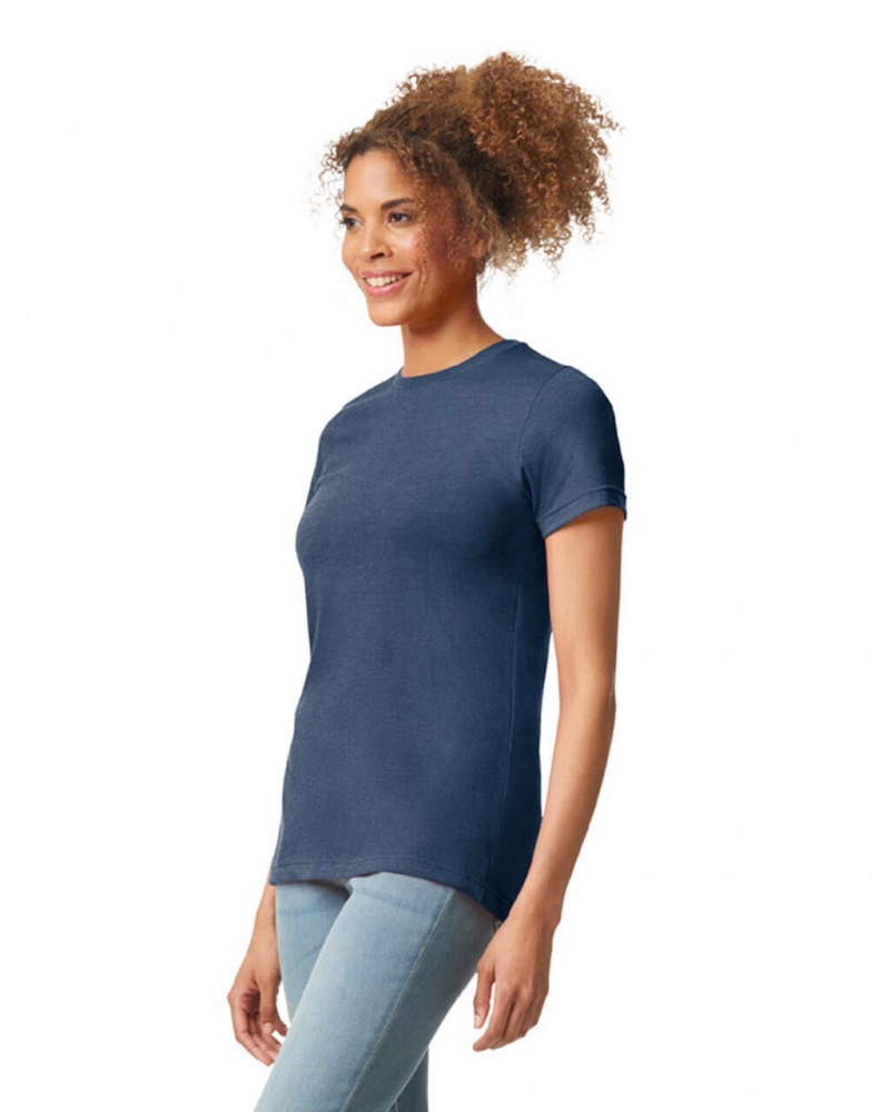 Navy Mist Gildan 67000L CVC Women's T-Shirts | NWCJ81476