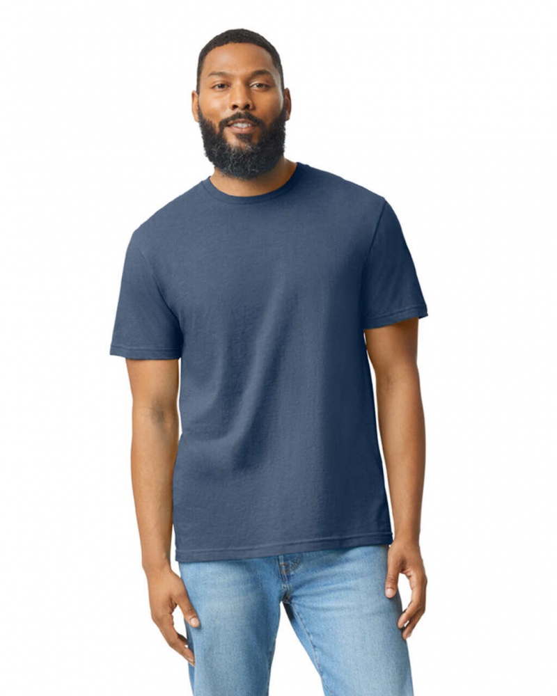 Navy Mist Gildan 67000 CVC Men\'s T-Shirts | RGMF20814